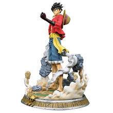 Figura de acción de One Piece GK, sombrero de paja, mono D Luffy, modelo de Anime de 37cm, estatua prototipo, juguete de colección, decoración de escritorio Figma 2024 - compra barato