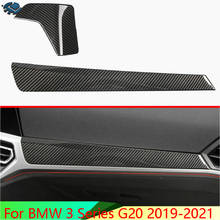 Para bmw série 3 g20 2019-2021 acessórios do carro de fibra de carbono estilo console central interior painel instrumento em torno da guarnição 2024 - compre barato