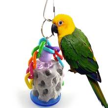 Birds Parrot Grinding Stone Chewing Toy Mouth Molars Stone Toys Hanging String Parrot Cage Parakeet Cockatiel Toy Mineral 2024 - buy cheap