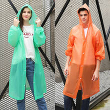 Nova jaqueta impermeável pe com capuz capa de chuva transparente claro poncho capa de chuva 2024 - compre barato