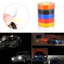 1cmx5m Car Truck Reflective Roll Tape Film Safety Warning Ornament Sticker Decor 2024 - buy cheap