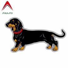 Aliauto High Quality Cartoon Car Sticker Lovely Smooth Haired Dachshund Dog Sunscreen Waterproof Reflective Decal,14cm*8cm 2024 - buy cheap