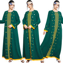 Vestido musulmán de Ramadán Eid Mubarak Abaya, bordado turco, Hijab, Ropa islámica Para Mujer, de Dubái caftán, Ropa Musulmana Para Mujer 2024 - compra barato