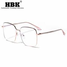 HBK Transparent Computer Glasses Frame Women Men Anti Blue Light Square Eyewear Blocking Optical Spectacle Eyeglasses 2024 - buy cheap