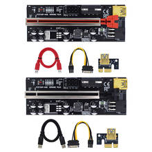 Tarjeta elevadora PCIe con luces LED USB 3,0, adaptador extensor PCI-E Express 1X a 16X para GPU Ethereum Bitcoin ETH BTC Miner 2024 - compra barato