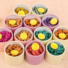 40Pcs/Box Natural Cones Incense Lemon Osmanthus Jasmine Rose Lavender Fresh Air Aroma Spice With Tray Home Bedroom Toilet Decor 2024 - buy cheap
