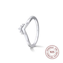 Tiara Wishbone Ring femme 925 Sterling Silver Wedding Rings for Women Original Fashion Jewelry anillos mujer Free Shipping 2024 - buy cheap