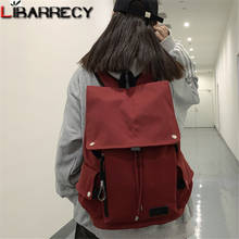 Luxury Designer Solid Color Ladies Backpack Youth Anti-theft School Bag High Quality Nylon Women's School Backpack Bolso Mujer 2024 - buy cheap