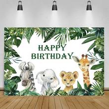 Photo Background Tropical Palms Tree Leaves Jungle Safari Birthday Party Baby Shower Photozone Customized Banner Photo Backdrops 2024 - buy cheap