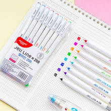 Jell caneta esferográfica com ponta fina de 0.4mm, 8 cores, canetas marcadoras para desenho, delineador, escola, escritório, arte, presente 2024 - compre barato