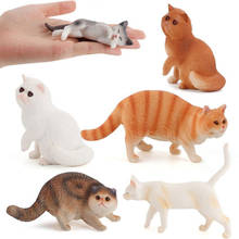 Modelo Animal de simulación para niños y niñas, juguete de gato persa sólido, adornos de coche, regalo educativo de aprendizaje 2024 - compra barato