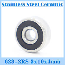 S623 Bearings 3*10*4mm 440C Stainless Steel Rings With Si3N4 Ceramic Balls Bearing 623 S623RS 2024 - buy cheap