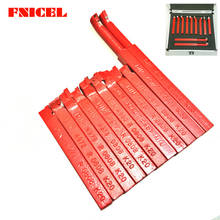 FNICEL 11Pcs 8*8mm Red Welding Turning Tool Holder Carbide Tip Tipped Bit Set Brazed Milling Cutter Tools For Metal CNC Lathe 2024 - buy cheap