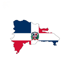Creative National Flag Decal Dominican Republic Flag Map Car Sticker Body Helmet Laptop Decal 13.2CM*9CM 2024 - buy cheap