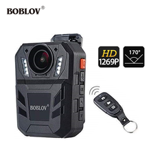 BOBLOV WA7-D камера для тела HD 1296P носимая камера DVR видео регистратор камера безопасности дистанционное управление ИК Мини камера полицейская камера 2024 - купить недорого