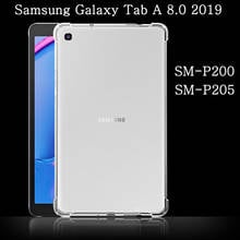 Funda Samsung Galaxy Tab A 8.0 2019 SM-P200 SM-P205 Shockproof Soft Silicone Shell Transparent TPU Airbag Protective Coque Capa 2024 - buy cheap