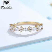 Kuololit-anillos de oro rosa 750 de 18K y 14K para mujer, sortija de lujo para compromiso, aniversario, fiesta, joyería fina 2024 - compra barato