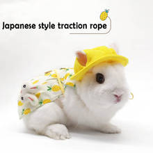 Cute Bunny Vest Harness Outdoor Leash Set Rabbit Clothing Suit Button Decor Small Pet Kitten Small Animal Clothes Animal Walking 2024 - buy cheap