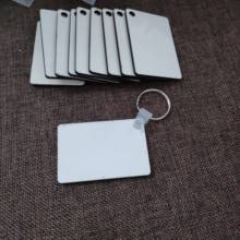 100pcs/lots Blank Sublimation MDF KeyRing Tags Keychain 4x6cm DIY Gift Sublimation Transfer Two sides can Print 2024 - buy cheap
