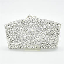 Bolso de noche de boda con diamantes de cristal para mujer, bolsa de mano con cuentas de perlas, hecho a mano, de noche 2024 - compra barato