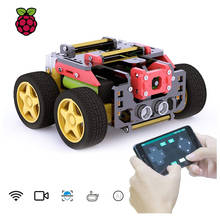 Adeept-Kit de Robot inteligente AWR 4WD, WiFi, bricolaje, con seguimiento de objetivo OpenCV, función de transmisión de vídeo en tiempo Real, Stem Toy 2024 - compra barato