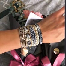 BLUESTAR 2021Turkish Evil Eye Bracelet MIYUKI Bead Bracelets Micro Pave Jewelry Handmade Crystal Mexican Jewellery 2024 - buy cheap