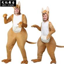 Novo traje de halloween adulto crianças cosplay festa traje australiano animal kangaroo desempenho terno para o miúdo 2024 - compre barato