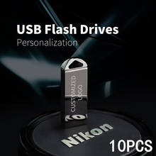 Vara de memória personalizada da movimentação da pena dos pces 4gb de usb do metal de venda quente da fábrica 64gb 32gb 2024 - buy cheap