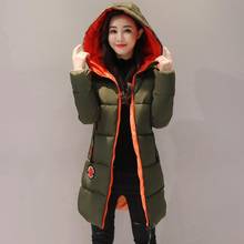 2017new arrival winter women's jacket Hot sate casual warm down cotton female bisic coats oversized hooded Long Parka L52-17807Z 2024 - buy cheap