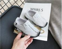 Children England Style Boys Leather Shoes Baby Fashion Sewing Casual Shoes PU Leather Autumn Soft Sole Sneakers Slip On B06061 2024 - buy cheap