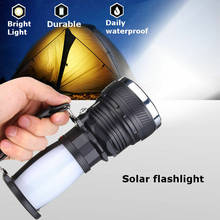 Linterna con energía Solar recargable por USB, luz LED superbrillante para tienda de campaña, emergencia, senderismo y viaje 2024 - compra barato