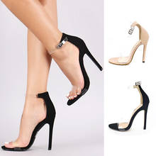 Classic Sandals Women Shoes Extreme High Heels PVC Jelly Transparent Shoes Clear Peep Toe Pumps Ladies Stiletto Sandale Femme 2024 - buy cheap