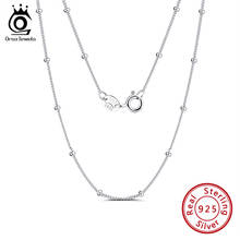 ORSA JEWELS Pure 925 Side Chain With Small Ball 45CM Length Chain Simple Fashion Women Sterling Silver Jewelry Accessory SC22 2024 - buy cheap