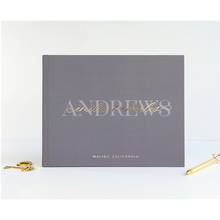 Personalized names and date Wedding Guest Book, Wedding Guestbook,Horizontal Gold Foil birthday Monogram Custom Keepsake Book 2024 - buy cheap
