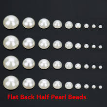 LINSOIR 200pcs/lot Flat Back Half Pearl Beads 2/3/4/5/6/7/8/10mm Domed Cabochon Beads DIY Jewelry Making Material F1541 2024 - buy cheap