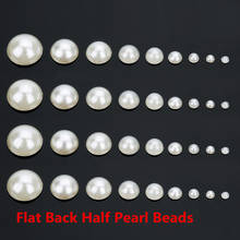 LINSOIR 200 pçs/lote Plano Atrás Meia Pérola Beads 2/3/4/5/6/7/8/10mm Cúpula Cabochão Beads DIY Jewelry Making Material F1541 2024 - compre barato