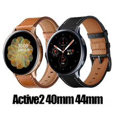 Pulseira de couro para relógio samsung galaxy, active/active2, 40mm, 44mm, esporte, smart watch, liberação rápida, substituição, 20mm 2024 - compre barato