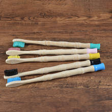 Novo 4 pçs adulto escova de dentes de bambu médio cerdas eco amigável escova de dentes biodegradável sustentável compostable 2024 - compre barato