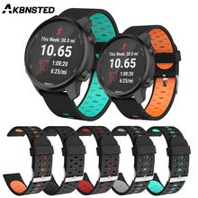 Akbnsted 2020 novo relógio inteligente de silicone macio 20mm, pulseira para garmin forerunner 245/245m/chá/xiaomi amazfit gts/bip/gtr 42mm 2024 - compre barato
