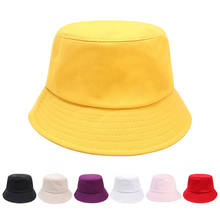 Sombreros de cubo de algodón Unisex, Sombrero de Panamá con protector solar de verano, Color puro, sombrero de pescador al aire libre, gorra de playa 2024 - compra barato