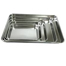 Retângulo quente bakeware forno pan bolo biscoitos pizza aço inoxidável assadeira placa de cozimento pratos e panelas 2024 - compre barato