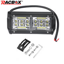 Racbox 7 inch Led Work Light 60W 36 COB Led Bar Light 4500LM Super Bright For Truck ATV UAZ ATV Boat Fog DRL 12V 24V Car Styling 2024 - buy cheap