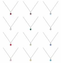 1pcs Birthstone Rhinestone Necklace Pendant  Stone Crystal DIY Charm Choker Necklace For Women Elegant Jewelry 2024 - buy cheap