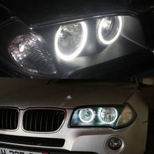 Комплект «ангельские глазки», супер яркий белый светодиод SMD, гало, полукольцо для BMW E46 Compact (2000-2010) E83/X3 (2x131 мм + 2x106 мм) 2024 - купить недорого