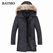 BATMO 80% white duck down hooded jackets men,men's winter raccoon fur collars  hooded jackets,hooded coat men,88032 2024 - buy cheap