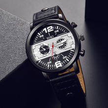 Couple Fashion Leather Band Analog Quartz Round Wrist Business Men Watch Luxury Wrist Watch Man Clock Relogio Masculino 2024 - buy cheap