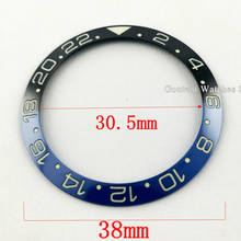 Nova 38mm Super Luminosa Relógio GMT Bezel Insert Preto Azul Painel de Cerâmica Anel de Inserir As Peças do Relógio Se Encaixa Para 40mm GMT Relógios 2024 - compre barato