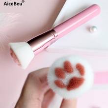 1Pcs Cat Claw Shape Makeup Brushes Powder brush Kawaii Foundation Brush Man-Made Fiber Hair Birch Handle Beauty Tool 2024 - buy cheap