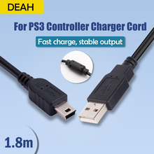 1.8M USB Charger Cable with Magnetic Ring For Sony PS3 Playstation Wireless Controller PSP1000 PSP2000 PSP3000 Game Accessories 2024 - buy cheap