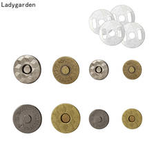 5 conjuntos de fecho magnético fecho botões bolsa carteira couro costura diy 14mm 18mm fivelas botão pressão metal 2024 - compre barato